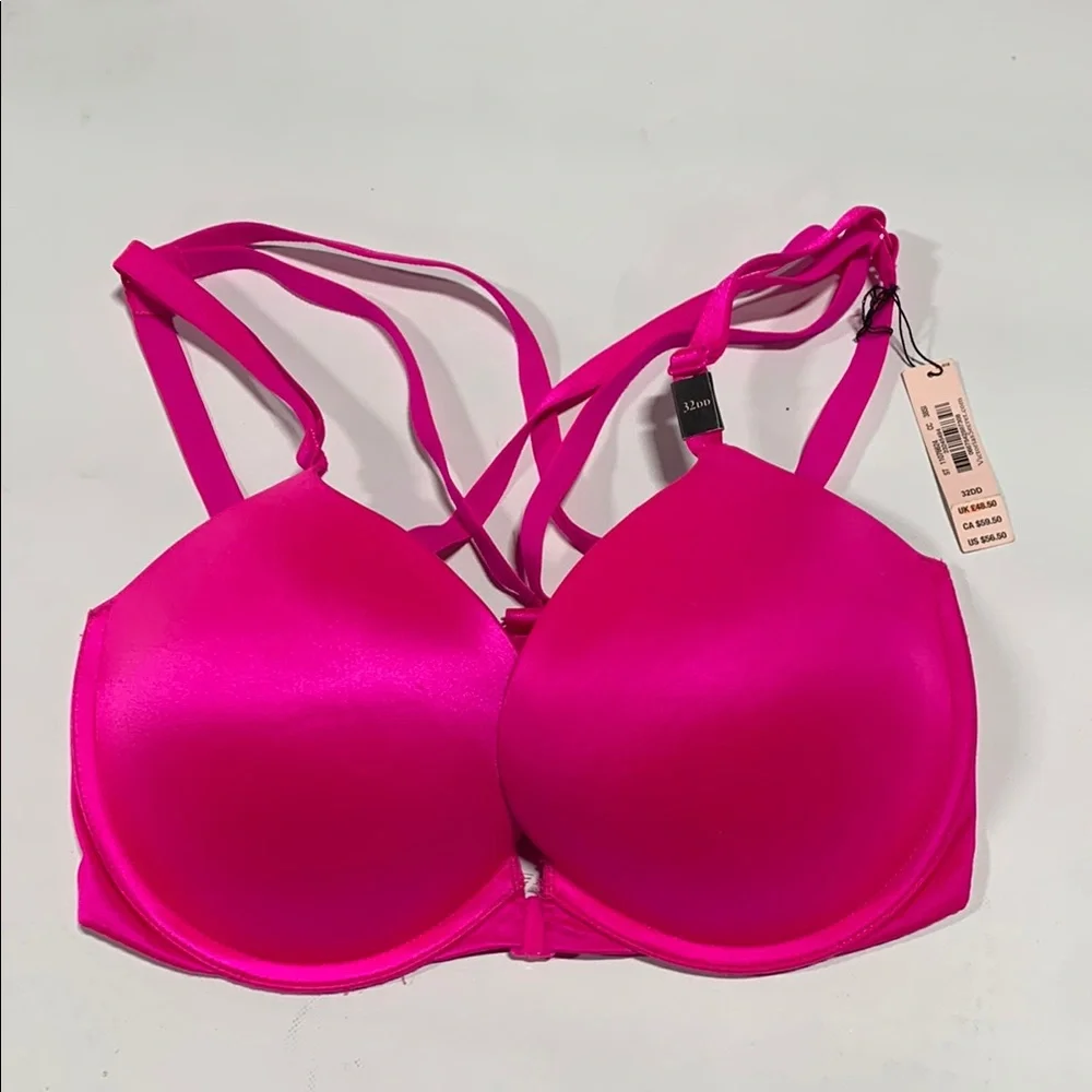 Victoria’s Secret - 32DD Vibrant Pink Women's Push-up Bra 7136‎